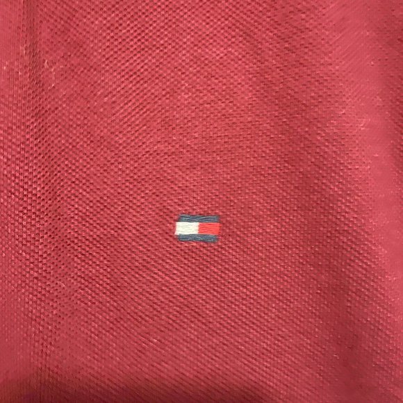 Tommy Hilfiger Large Men's Polo - Maroon -Like New - Picture 3 of 3